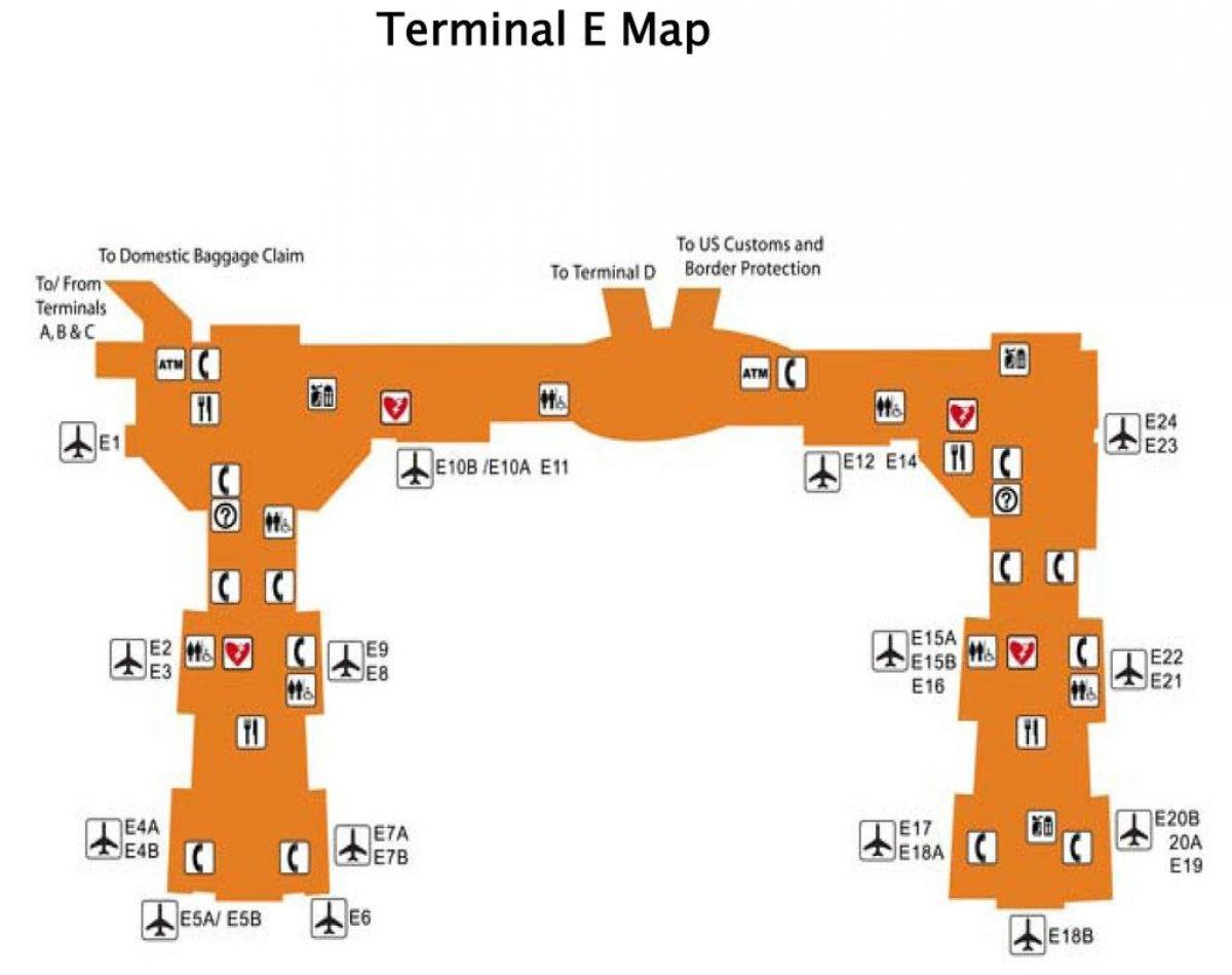 휴스턴 공항 터미 e 맵