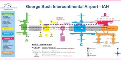 IAH 휴스턴 지도
