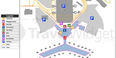 지도의 휴스턴 공항